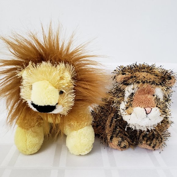 Ganz Webkinz Bundle of 2 - Lil' Kinz Lion & Lil' Kinz Tiger Plush - No Code - Picture 1 of 9